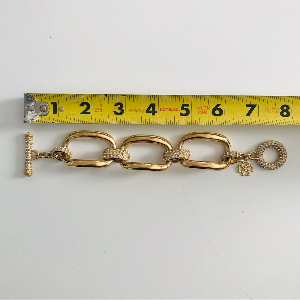 Gorgeous ~ Heavy Gold Statement Bracelet - image 6